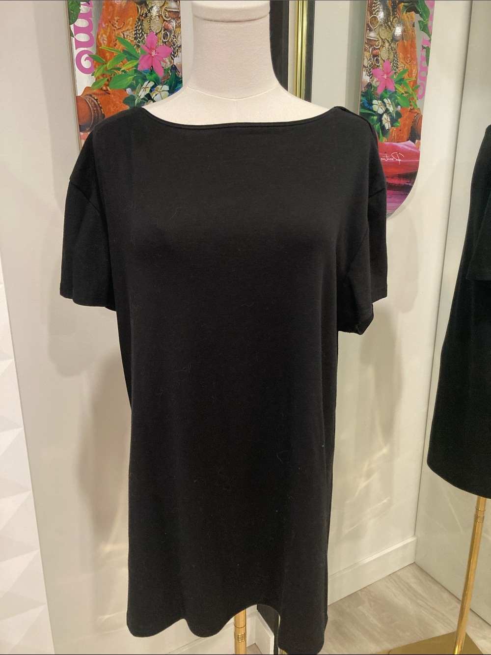 2 x Ellen Tracy Classic Cotton Black Short-Sleeve Women’s Tops